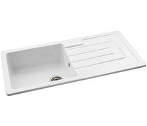 Abode Acton 1B & Drainer Ceramic Inset Sink - White
