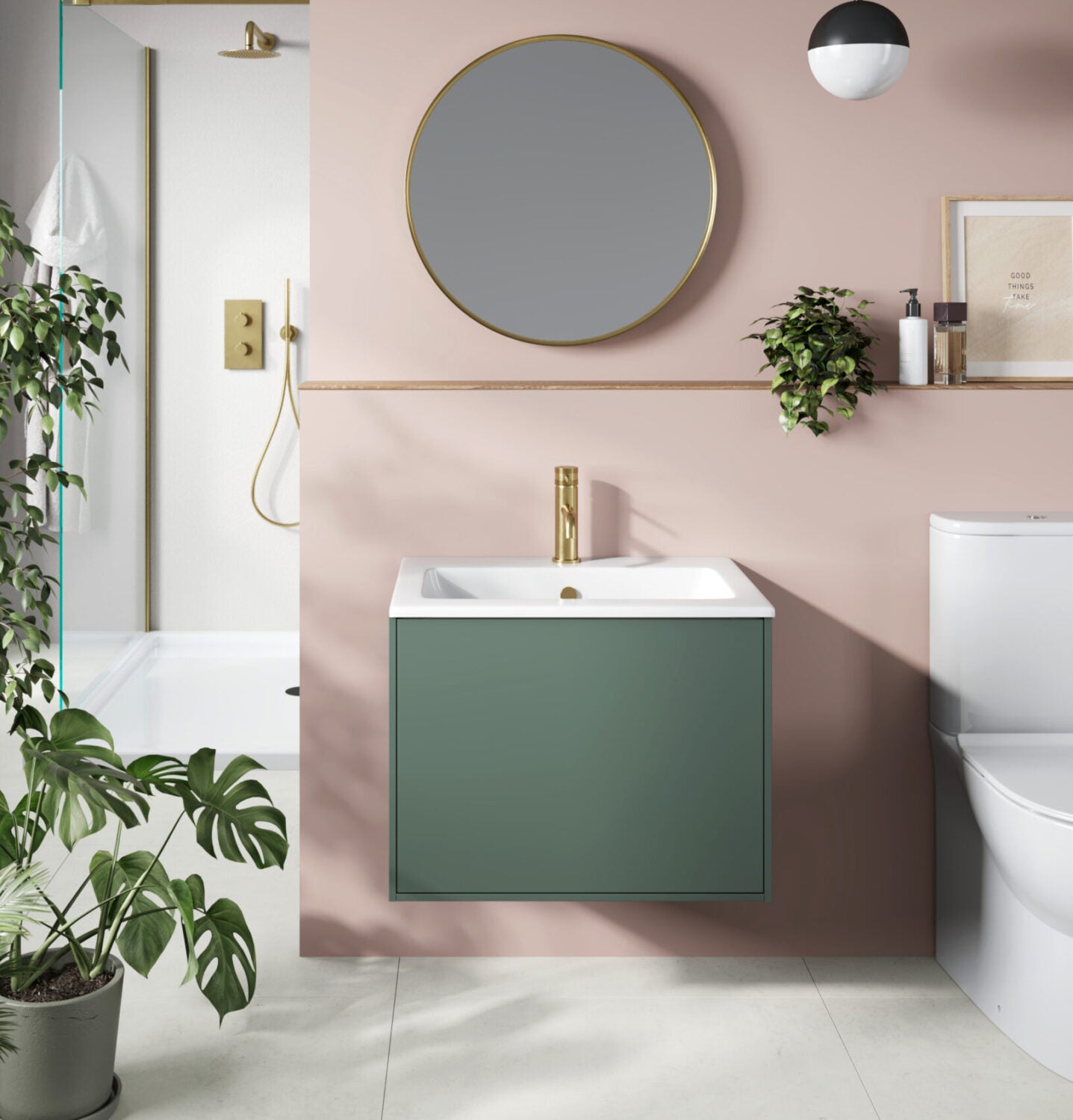 Alfie 600 Cabinet including White Basin 600 x 500 x 395mm
