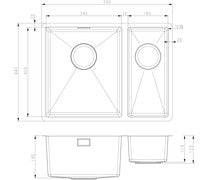 Prima+ 1.5B R10 LH Inset/Undermount Sink - St/Steel