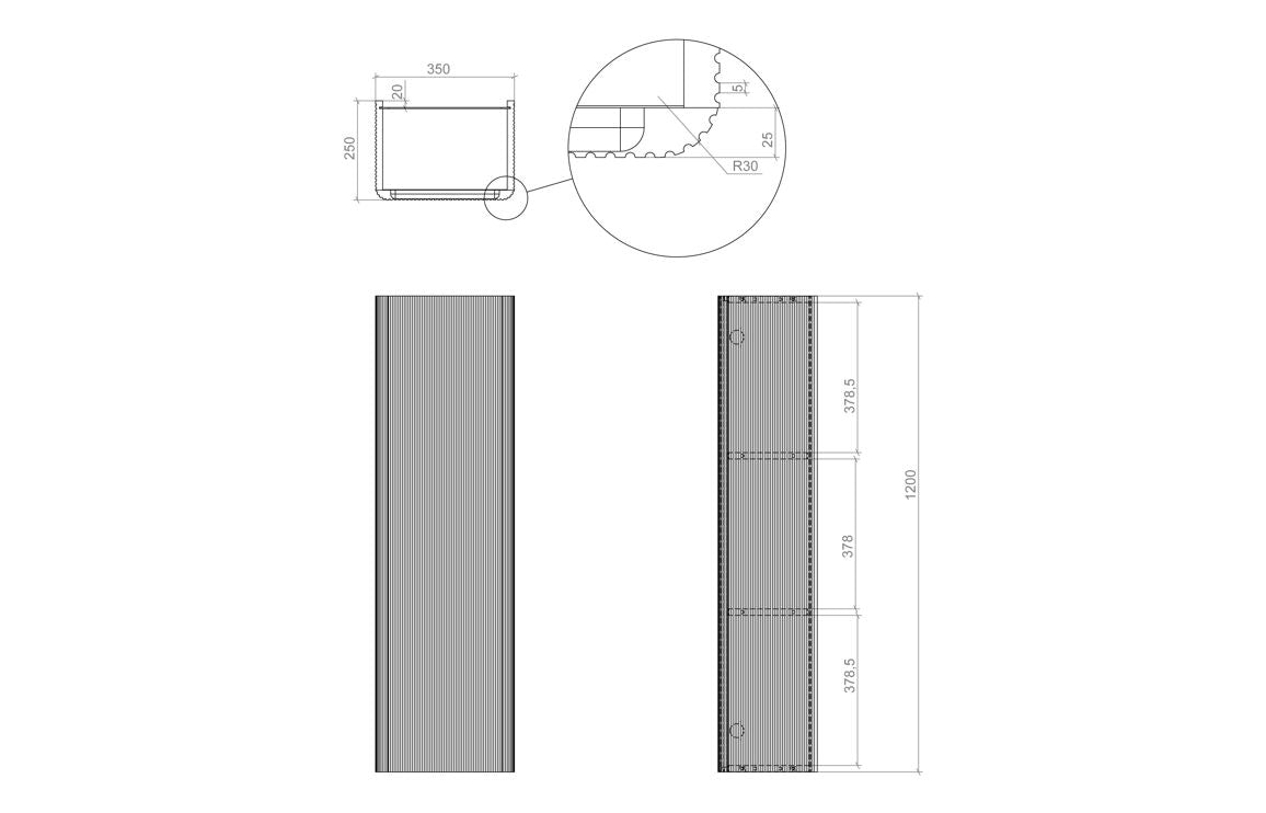 Crystal 350mm Wall Hung 1 Door Tall Unit - Matt Latte