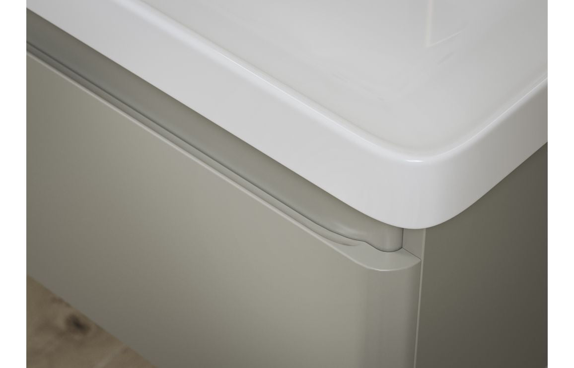 Crystal 500mm Basin Unit & Rimless Close Coupled WC Pack - Matt Latte