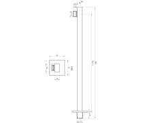 Square Concealed Valve Head & Arm Shower Pack - Brushed Brass