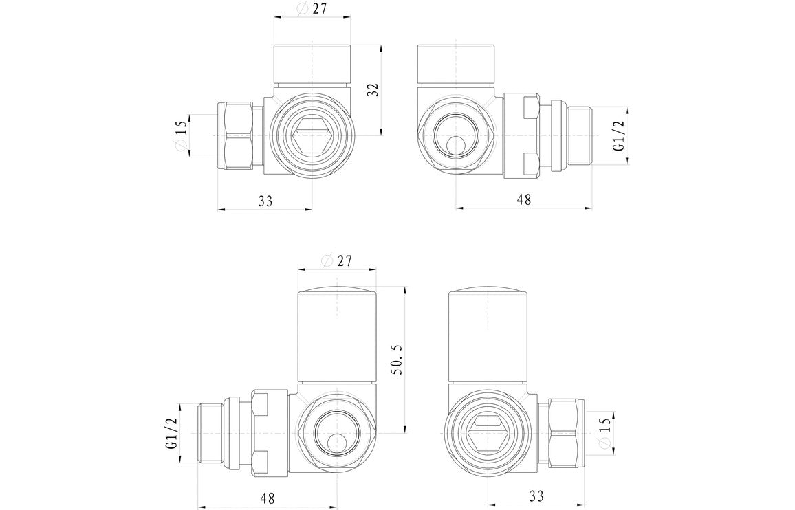 Patterned Radiator Valves - Corner
