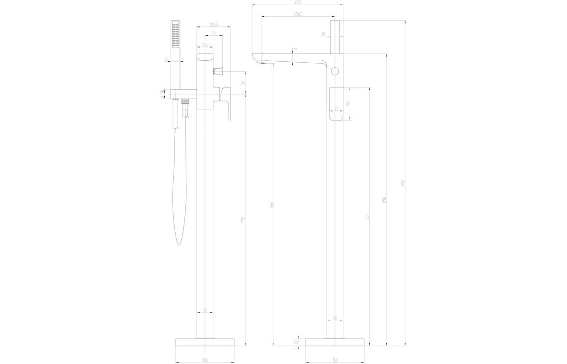 Bond Floor Standing Bath/Shower Mixer