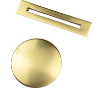 Floor Standing Bath Overflow & Waste Cover - Brushed Brass