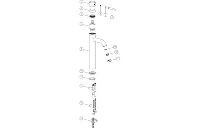 Pesca Tall Basin Mixer - Chrome