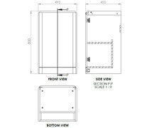 Stamford 500mm 2 Door Floor Standing Cloakroom Basin Unit - Matt Sage Green
