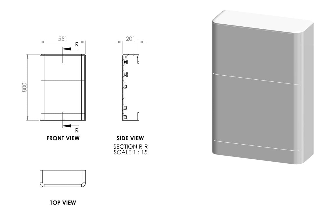 Stamford 550mm Floor Standing WC Unit - Matt Indigo