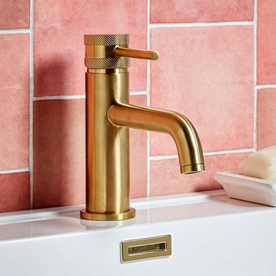 Scudo Core Mono Basin Mixer - Brushed Brass