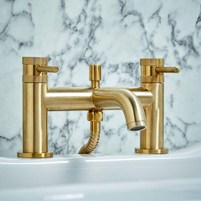 Scudo Core Bath Shower Filler - Brushed Brass