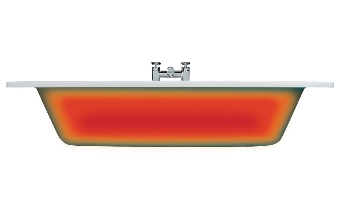 Sani Back To Wall SUPERCAST 1700x750x600mm 0TH Bath w/Legs