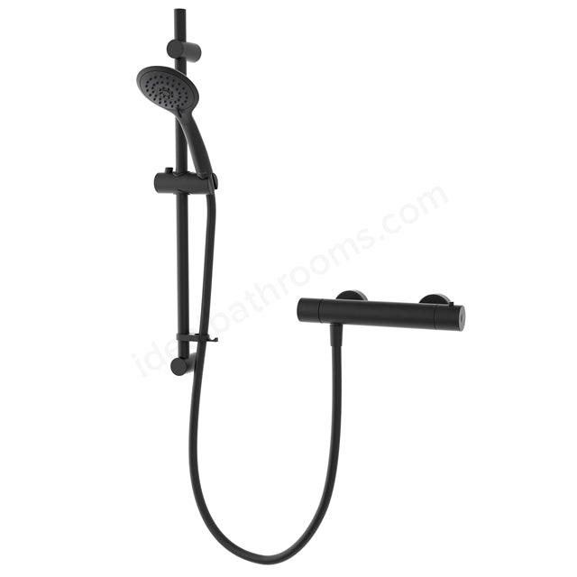 Aqualisa AQ Cool Touch Round Bar Valve (inc Fixing Kit) LP/HP - Matt Black