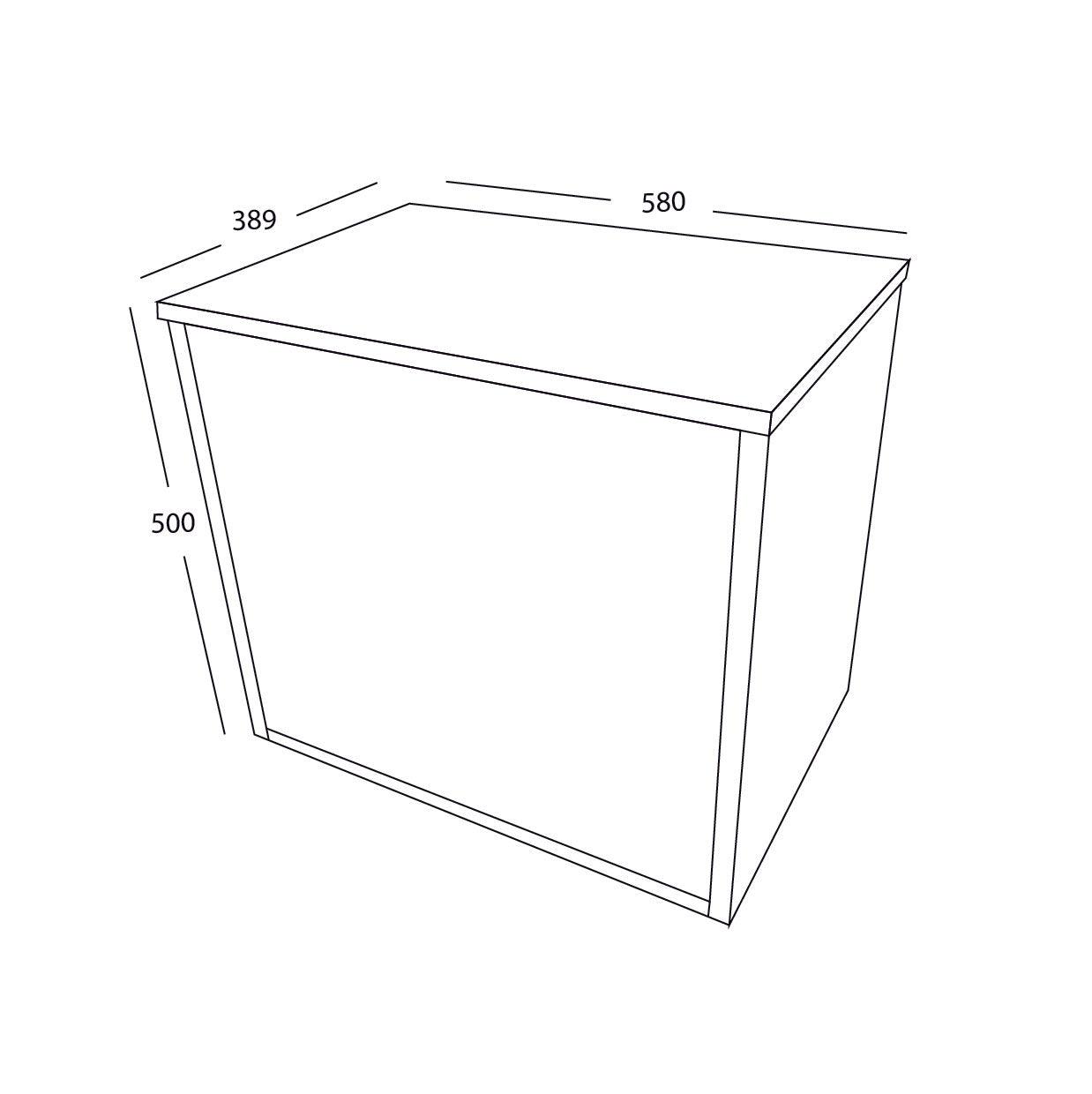 Alfie 600 Cabinet including White Basin 600 x 500 x 395mm