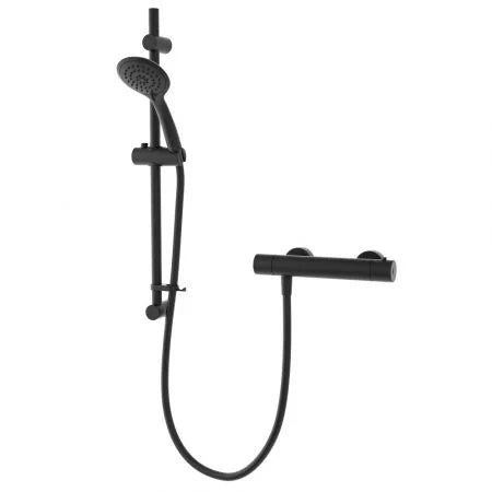 Aqualisa AQ Cool Touch Round Bar Valve (inc Fixing Kit) LP/HP - Matt Black