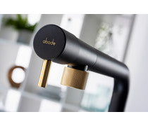 Abode Agilis Single Lever Mixer Tap - Black & Brass