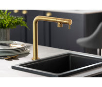 Abode Agilis Single Lever Mixer Tap - Brushed Brass