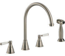 Abode Astbury 3 Part Mixer Tap w/Handspray - Pewter