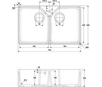 Abode Provincial Large 2B Undermount Sink - White