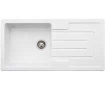 Abode Acton 1B & Drainer Ceramic Inset Sink - White