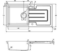 Abode Acton 1B & Drainer Ceramic Inset Sink - White