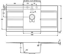 Abode Zero 1B & Double Drainer Granite Inset Sink - White