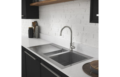 Abode Verve Drainer Inset Sink - St/Steel