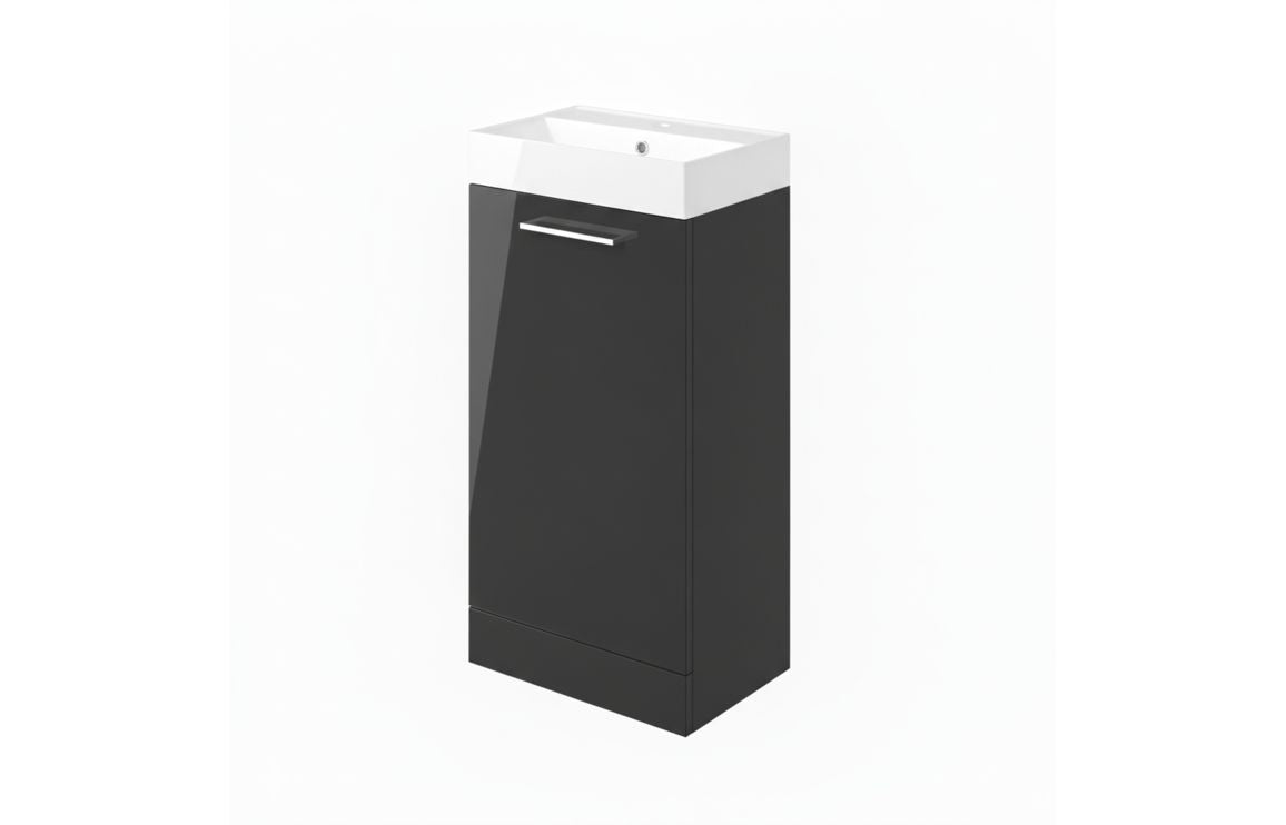 Principle 410mm Floor Standing Basin Unit & Close Coupled Toilet Pack