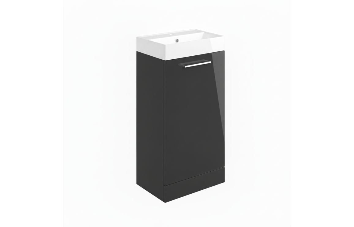 Principle 410mm Floor Standing Basin Unit & Close Coupled Toilet Pack