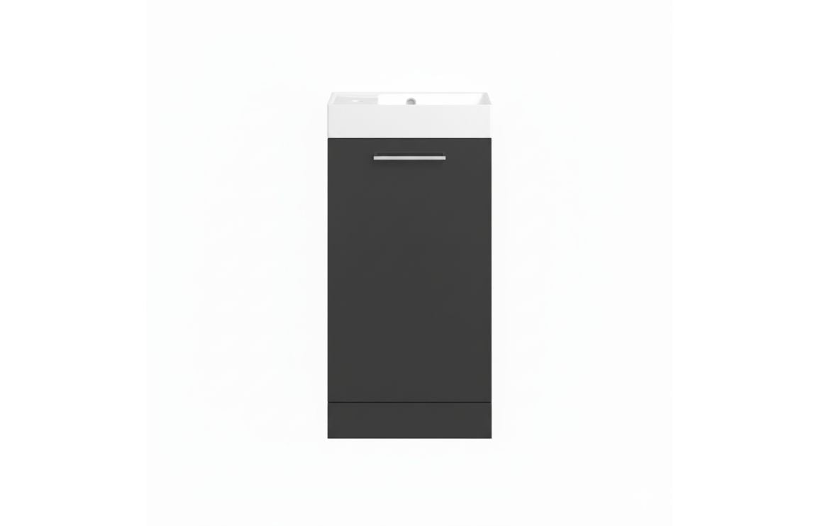 Principle 410mm Floor Standing Basin Unit & Close Coupled Toilet Pack