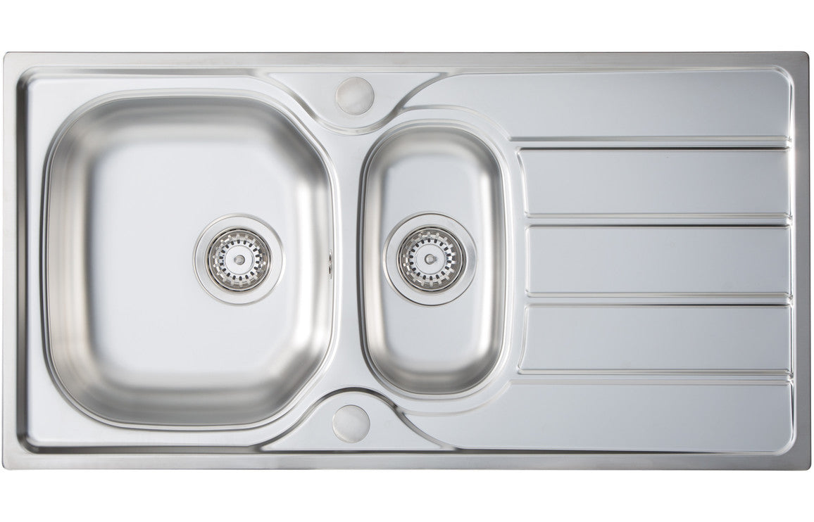 Prima 965x500mm Inset Sink - St/Steel