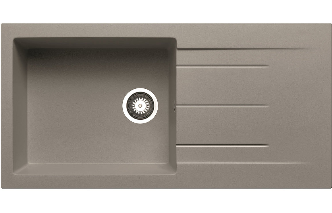 Prima+ Granite Drainer Inset Sink - Light Grey