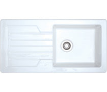 Prima 1B 1D Reversible Inset Ceramic Sink - White