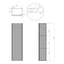 Crystal 350mm Wall Hung 1 Door Tall Unit - Matt Latte
