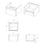 Crystal 500mm Wall Hung 1 Drawer Basin Unit & Basin - Matt Latte