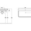 Crystal 805mm Wall Hung 1 Drawer Basin Unit & Basin - Matt Black