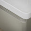 Crystal 805mm Wall Hung 1 Drawer Basin Unit & Basin - Matt Latte
