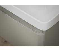 Crystal 500mm Wall Hung 1 Drawer Basin Unit & Basin - Matt Latte