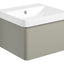 Crystal 500mm Basin Unit & Rimless Close Coupled WC Pack - Matt Latte