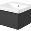 Crystal 500mm Wall Hung 1 Drawer Basin Unit & Basin - Matt Black
