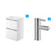 Crambeck Freestanding 2 Drawer Unit, Basin and Chrome Tap - Gloss White