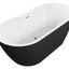 Harley Freestanding 1655x745x580mm 0TH Bath - Black