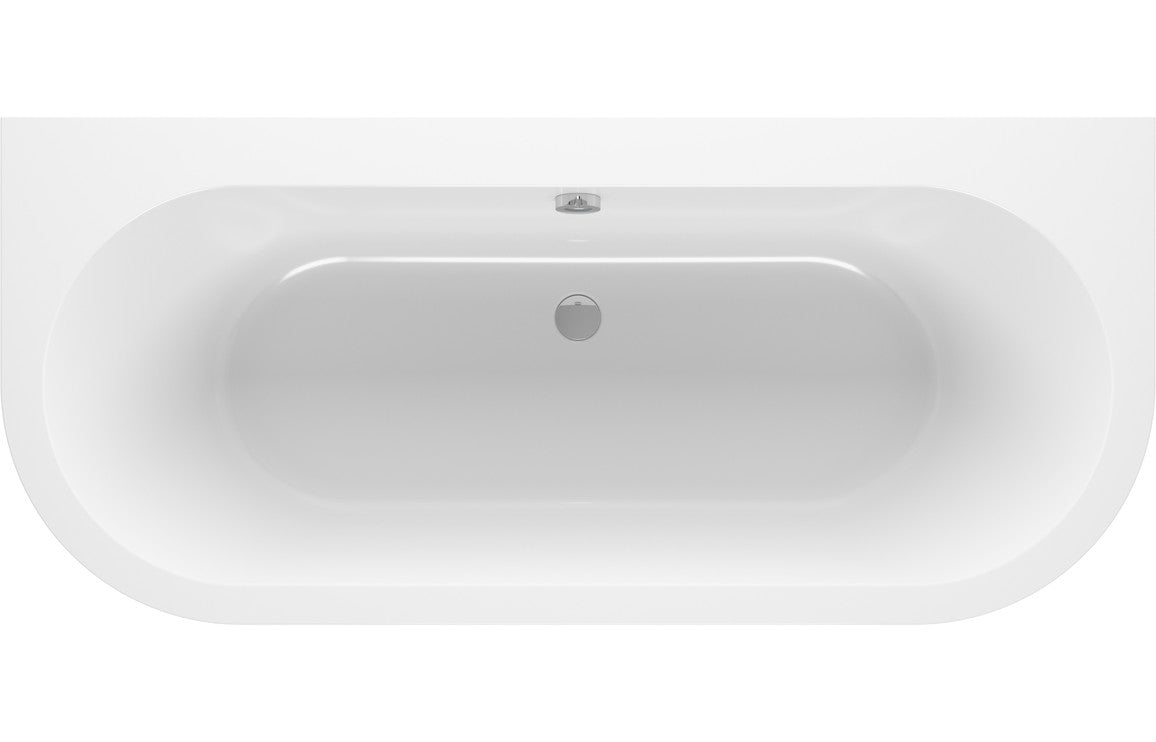 Sani Back To Wall 1700x750x600mm 0TH Bath w/Legs