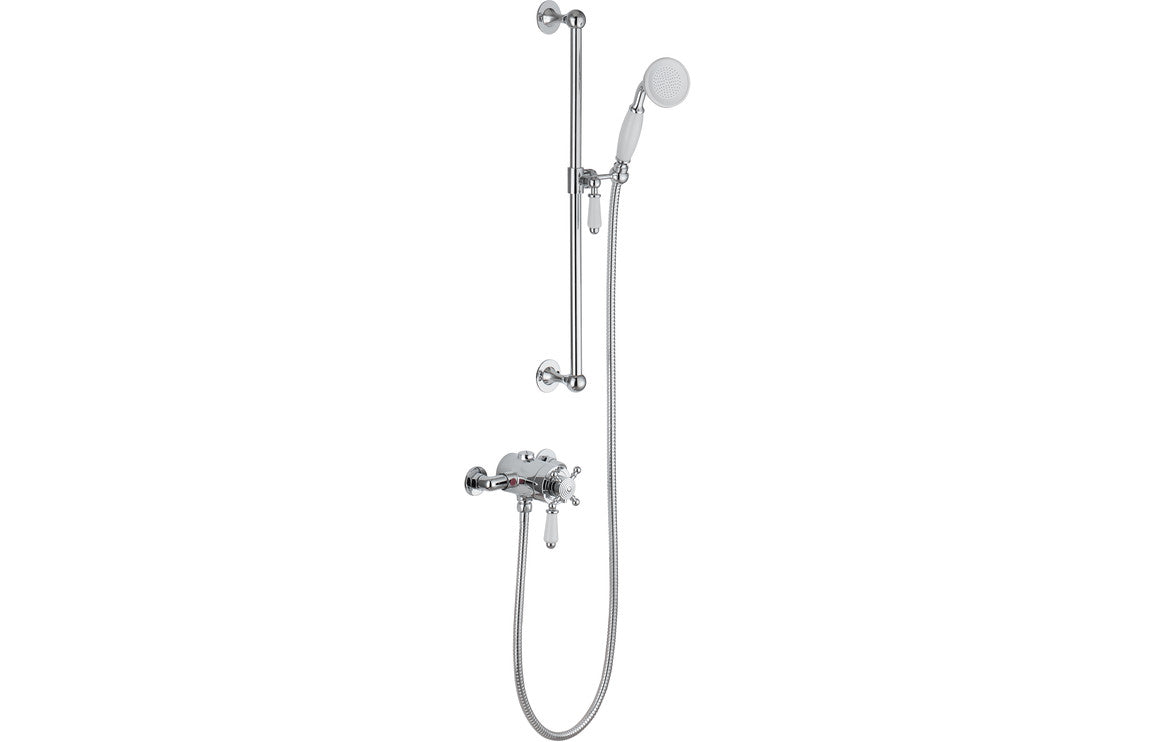 Bertie Shower Pack One - Concentric Single Outlet Shower Valve & Riser Kit