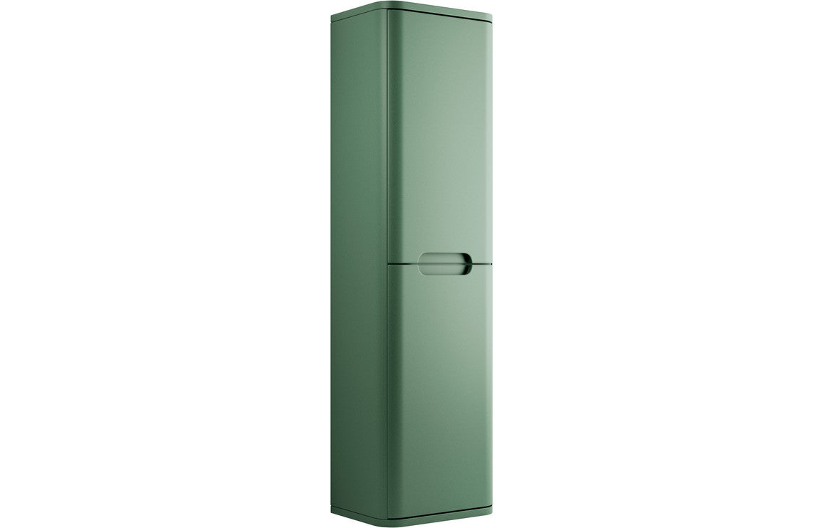 Stamford 350mm 2 Door Wall Hung Tall Unit - Matt Sage Green