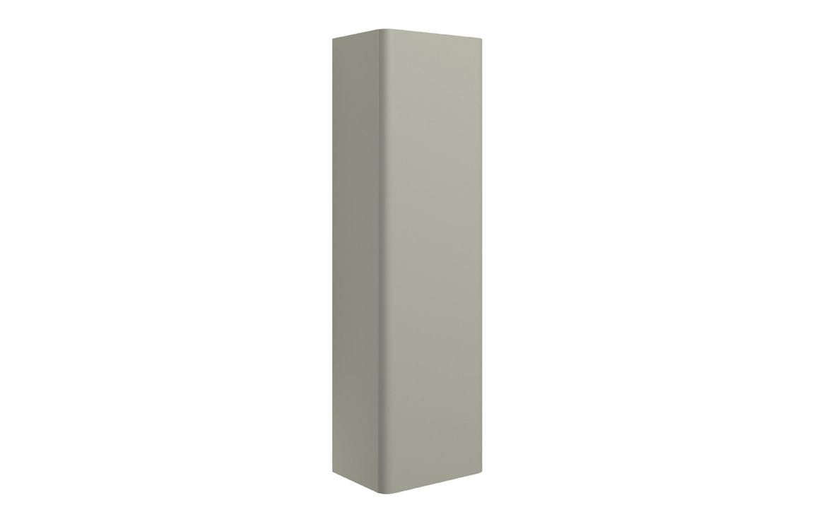 Crystal 350mm Wall Hung 1 Door Tall Unit - Matt Latte