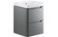 Stamford 500mm 2 Drawer Wall Hung Cloakroom Basin Unit - Matt Grey