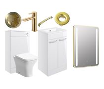 Principle Suite - Principle 510mm F/S Furniture Pack, with Brushed Brass Finishes