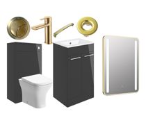 Principle Suite - Principle 510mm F/S Furniture Pack, with Brushed Brass Finishes