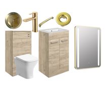 Principle Suite - Principle 510mm F/S Furniture Pack, with Brushed Brass Finishes