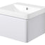 Crystal 500mm Wall Hung 1 Drawer Basin Unit & Basin - Matt White